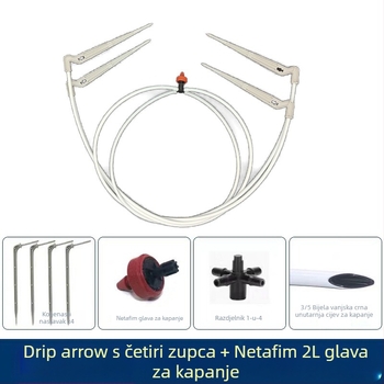 Set kapljičnog navodnjavanja sa stabilizatorom protoka za borovnice, duljine 40–80 cm, kapilarne cijevi su uključene