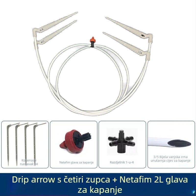 Set kapljičnog navodnjavanja sa stabilizatorom protoka za borovnice, duljine 40–80 cm, kapilarne cijevi su uključene