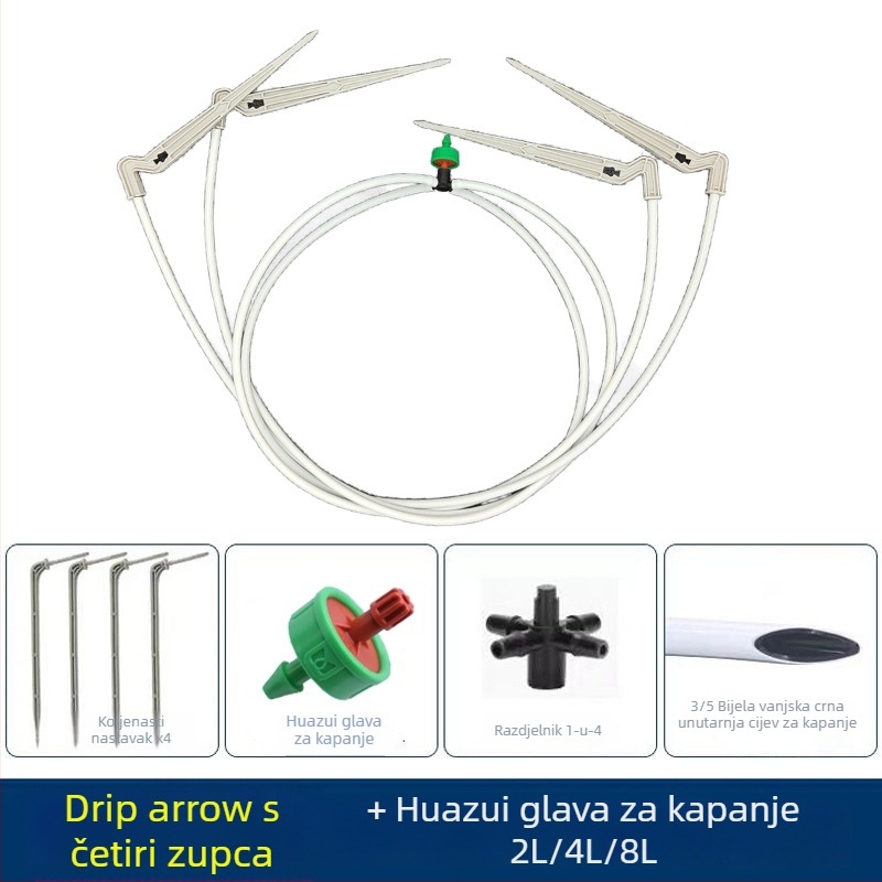 Set kapljičnog navodnjavanja sa stabilizatorom protoka za borovnice, duljine 40–80 cm, kapilarne cijevi su uključene