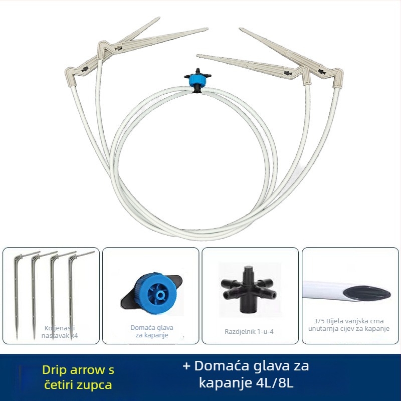 Set kapljičnog navodnjavanja sa stabilizatorom protoka za borovnice, duljine 40–80 cm, kapilarne cijevi su uključene