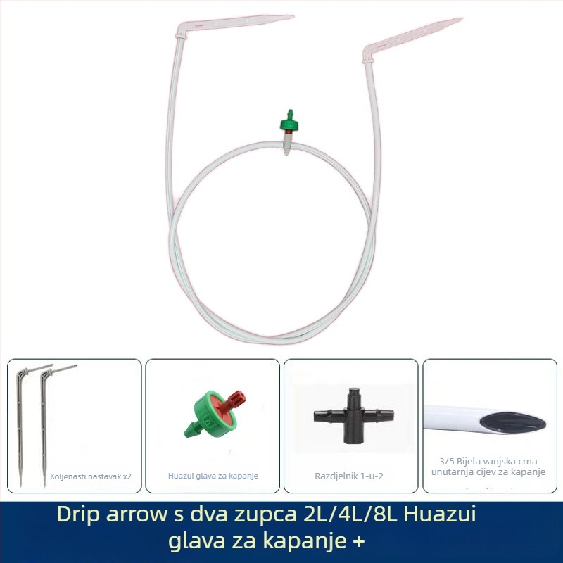 Set kapljičnog navodnjavanja sa stabilizatorom protoka za borovnice, duljine 40–80 cm, kapilarne cijevi su uključene