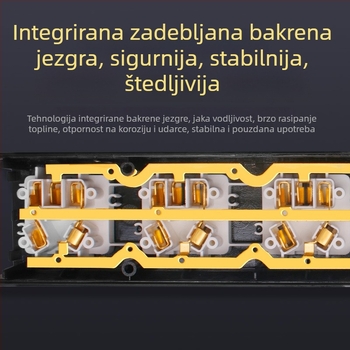 PDU produžni kabel za ormariće/server sobe, više utičnica, zaštita od prenaponske i preopterećenja