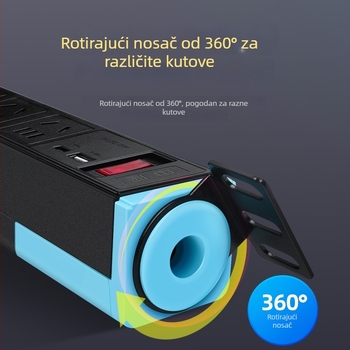 PDU produžni kabel za ormariće/server sobe, više utičnica, zaštita od prenaponske i preopterećenja