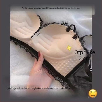 Lateks grudnjak bez kostiju, set s podesivim trakama, košarica 3/4, oblikovanje tijela