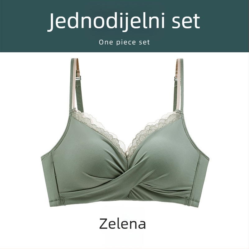 Alice set donjeg rublja: push-up grudnjak s debelim košaricama, bezšiven, podesiv, bez žice, za male grudi, seksi leđa