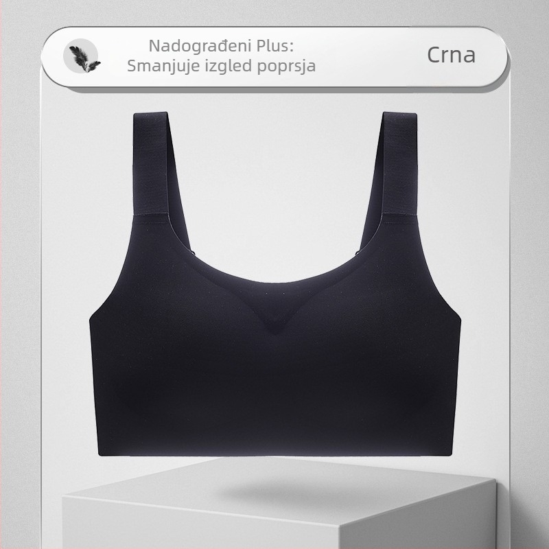 Bešivni grudnjak za plus veličinu, bez žica, poboljšani model, podrška i prevencija opuštanja dojki