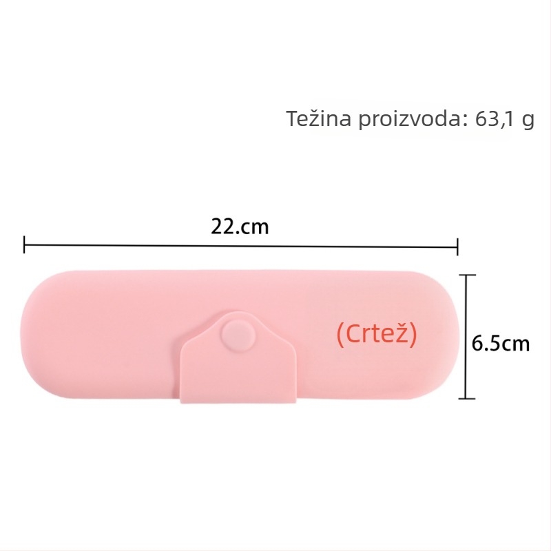 Silikonska kozmetička torbica, prozračna i prijenosna, za pohranu olovke za obrvu i ruža za usne, putni organizator