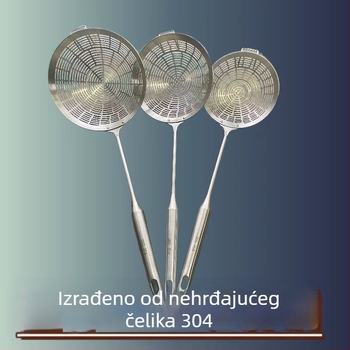 304 nehrđajućeg čelika cjedilo-žlica s debelim držačem, za kućnu upotrebu, filtriranje u loncu i tjestenini