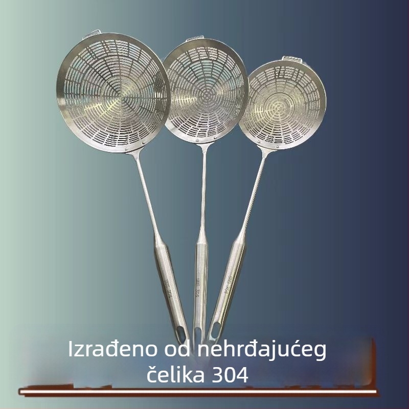 304 nehrđajućeg čelika cjedilo-žlica s debelim držačem, za kućnu upotrebu, filtriranje u loncu i tjestenini