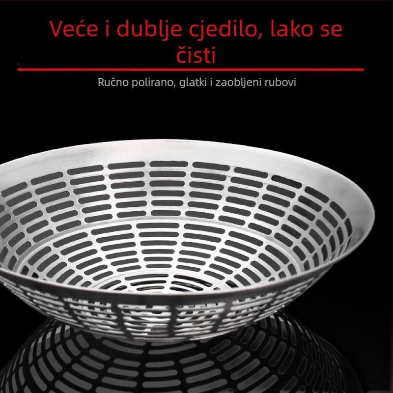 304 nehrđajućeg čelika cjedilo-žlica s debelim držačem, za kućnu upotrebu, filtriranje u loncu i tjestenini