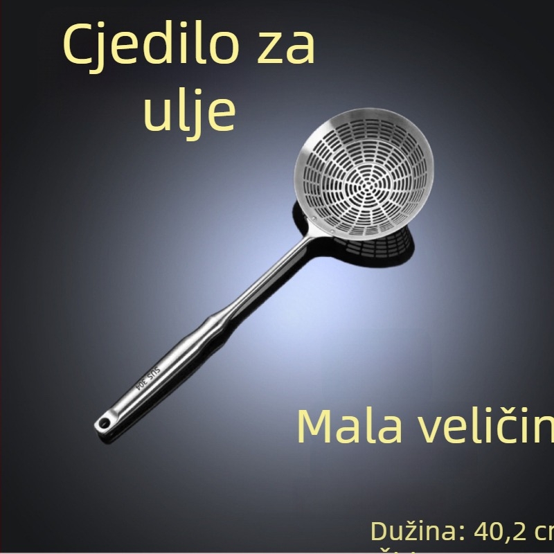 304 nehrđajućeg čelika cjedilo-žlica s debelim držačem, za kućnu upotrebu, filtriranje u loncu i tjestenini