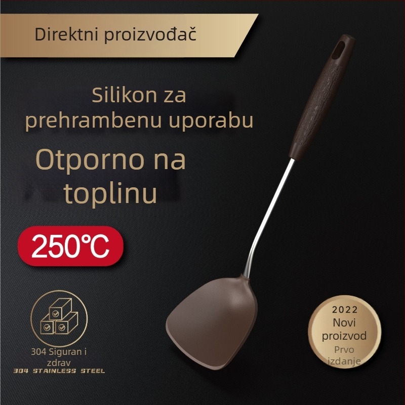 Set silikoniskih spatula s spatulom od nehrđajućeg čelika – otporan na visoke temperature, kuhinjski pribor