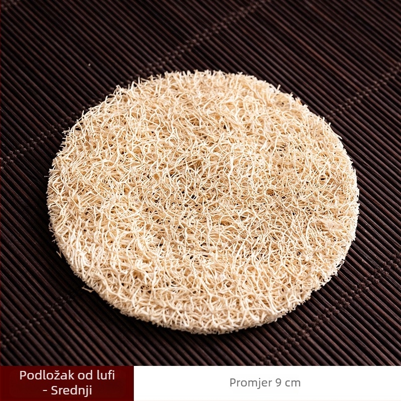 Keramički držač za čajnik s izolacijskim jastučićem od loofah vlakana, apsorpcijska podloga za kuhanje čaja, dodaci Kung Fu ceremonije čaja