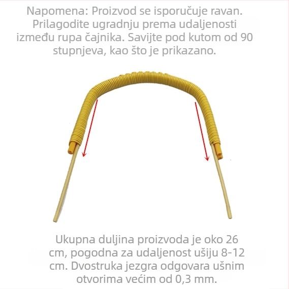 Velika ručka za čajnik, 4 otvora, pletena od bambusa, plava