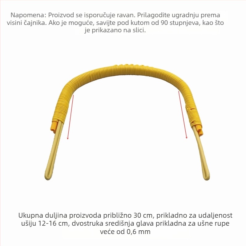 Velika ručka za čajnik, 4 otvora, pletena od bambusa, plava