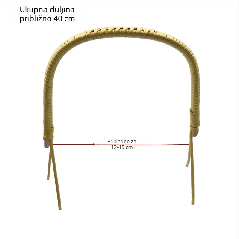 Velika ručka za čajnik, 4 otvora, pletena od bambusa, plava