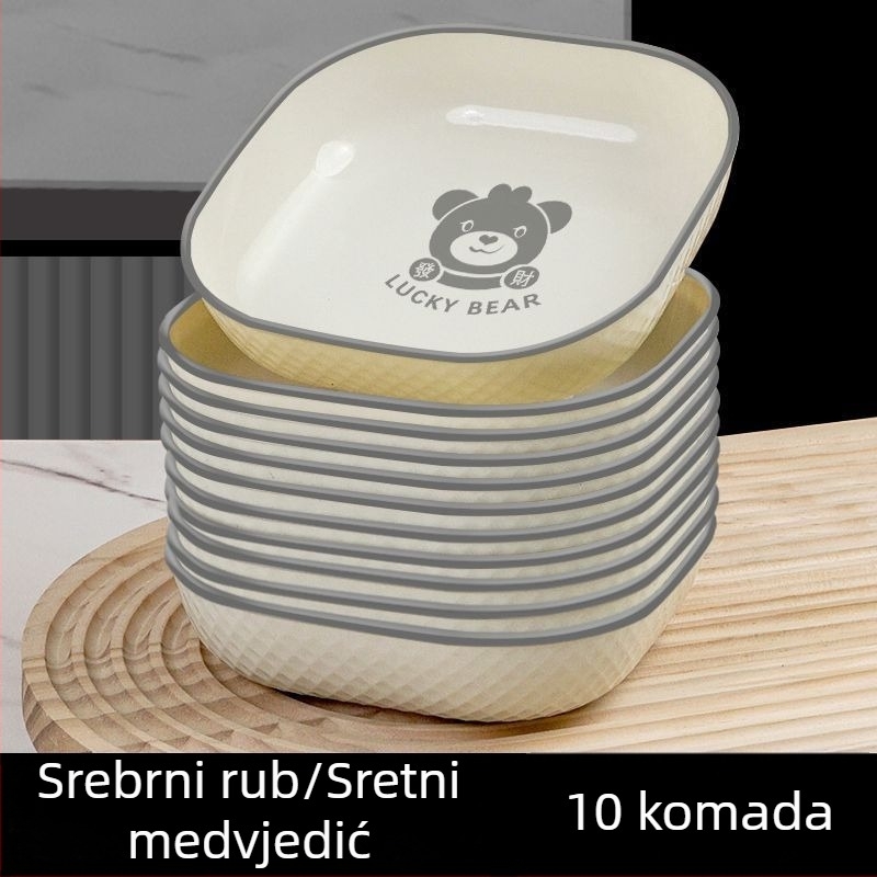 Visoko kvalitetan plastični tanjur za grickalice za kućnu upotrebu, kreativni tanjur za voće i povrće, tanjur za stol s bazom za odlaganje kostiju
