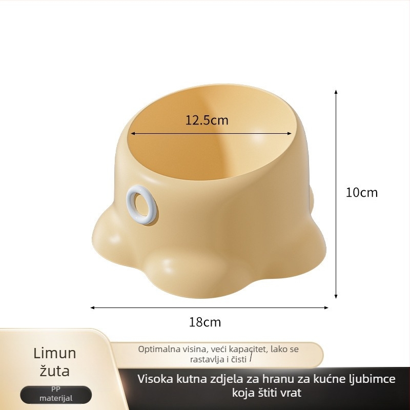 Polipropilenska posuda za mačke s zaštitom vrata i dizajnom protiv prevrnutja