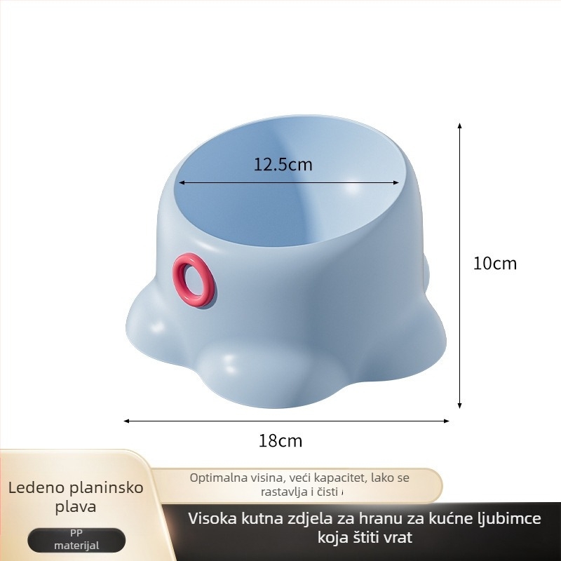 Polipropilenska posuda za mačke s zaštitom vrata i dizajnom protiv prevrnutja