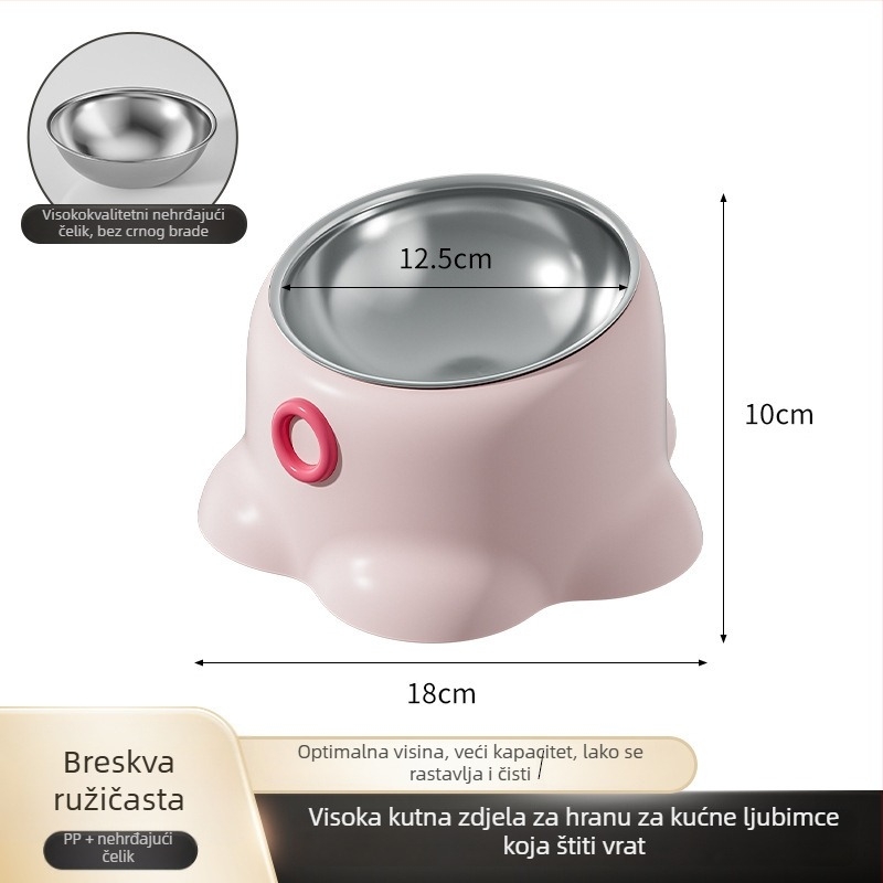 Polipropilenska posuda za mačke s zaštitom vrata i dizajnom protiv prevrnutja