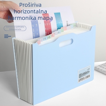 A4 stolni vertikalni akordeonski organizator s nagibom otvaranja, višeslojni proširivi organizator za učenike