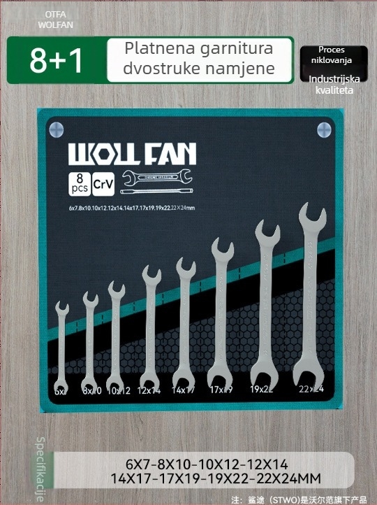 Wolvan set dvostrano otvorenih ključeva, 6–32 mm