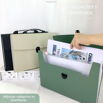A4 studentski harmonika-organizator s 13 pretinaca, zatvarač, veliki kapacitet za dokumente