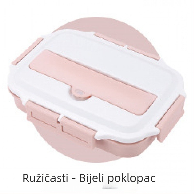 Školska kutija za obrok od nehrđajućeg čelika 304, kvadratni pretinci, održava toplinu