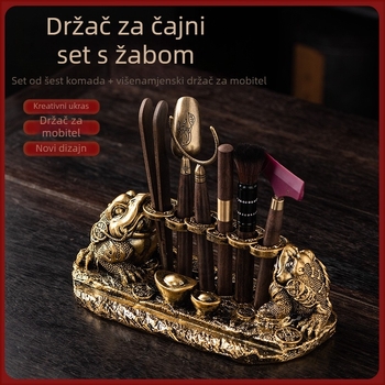 Luksuzni Gongfu set za čajnu ceremoniju Six Gentlemen – vrhunski dodaci za čaj, klip i nož