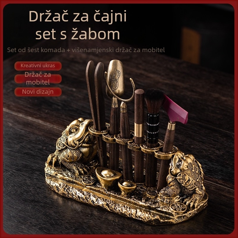 Luksuzni Gongfu set za čajnu ceremoniju Six Gentlemen – vrhunski dodaci za čaj, klip i nož