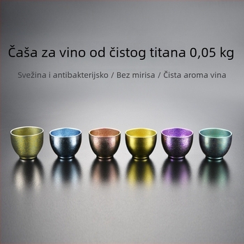 Set čaša od čistog titana za vino, sake i čaj – dvostruko izolirane čaše, čaša za kušanje, majstorska čaša, čajni servis, poslovni dar