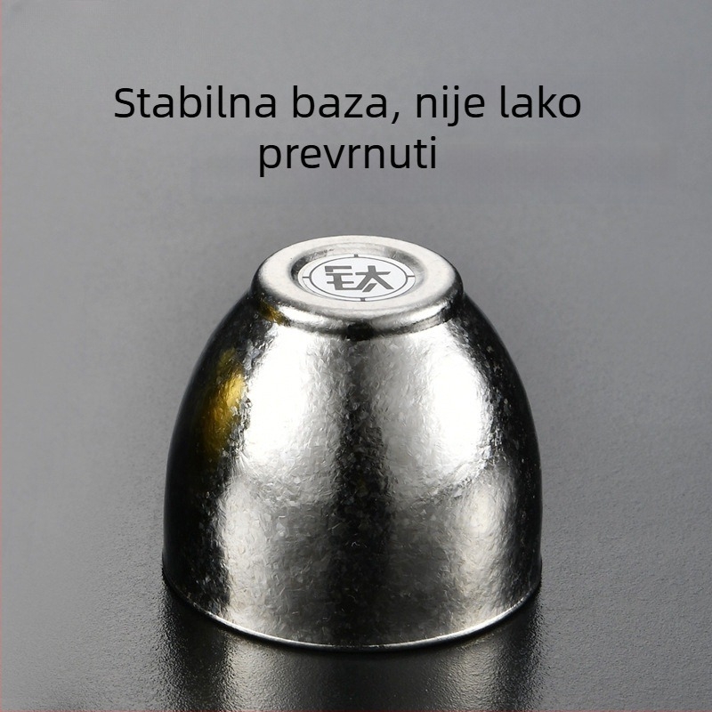 Set čaša od čistog titana za vino, sake i čaj – dvostruko izolirane čaše, čaša za kušanje, majstorska čaša, čajni servis, poslovni dar