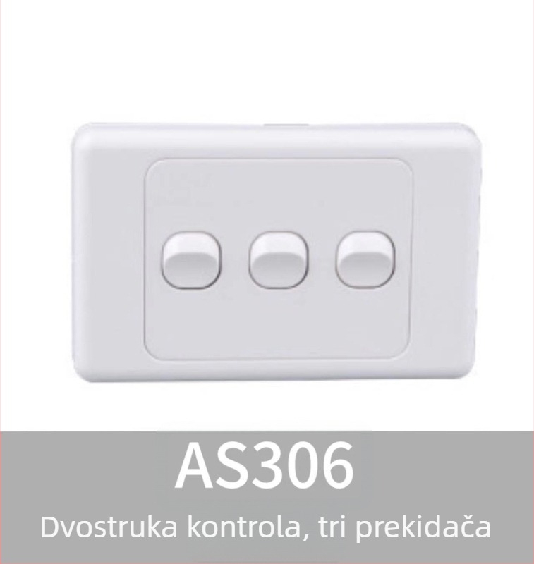 Panel prekidača i utičnice po australskom standardu tipa 118, SAA certificirano, vanjska utičnica za kamp-kuću (RV)