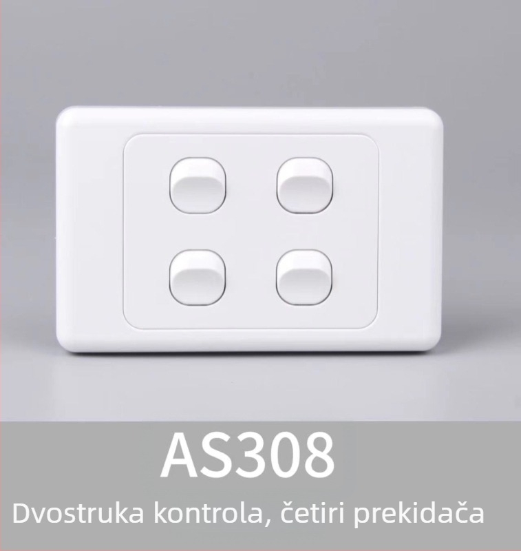 Panel prekidača i utičnice po australskom standardu tipa 118, SAA certificirano, vanjska utičnica za kamp-kuću (RV)