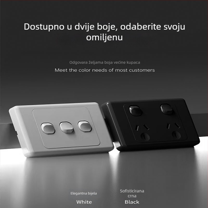 Panel prekidača i utičnice po australskom standardu tipa 118, SAA certificirano, vanjska utičnica za kamp-kuću (RV)