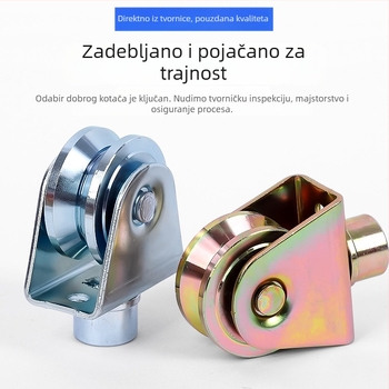 Univerzalni kotači za tračnicu za klizna vrata, vodilice za sajlu, kotači od kutnog željeza, klizne kladke za vrata