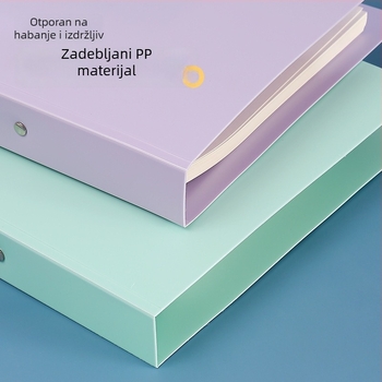 A4 dvodijelna mapa s O-typom za dokumente, šarena, minimalistički držač bilježnice