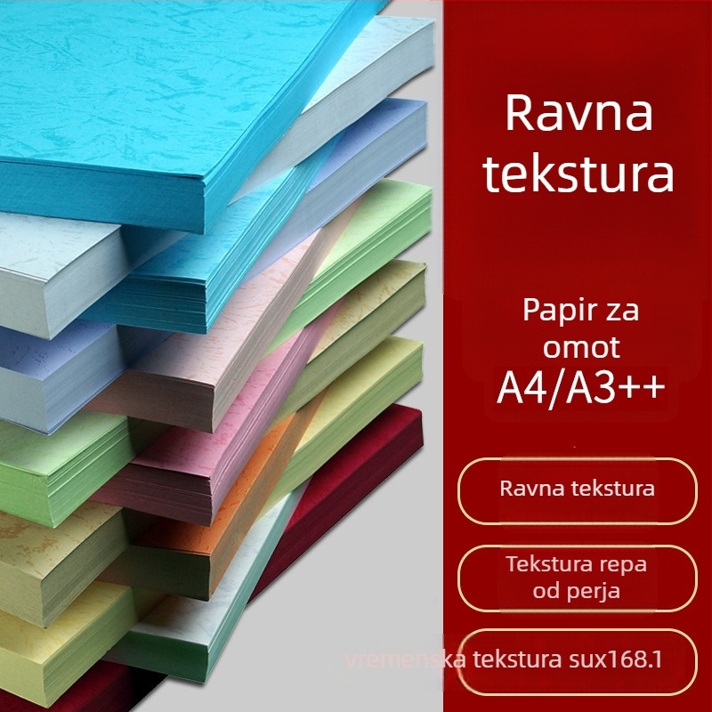 A4 180 g papir za povezivanje s ravnom kožnom teksturom, za korice dokumenata, 210 × 297 mm