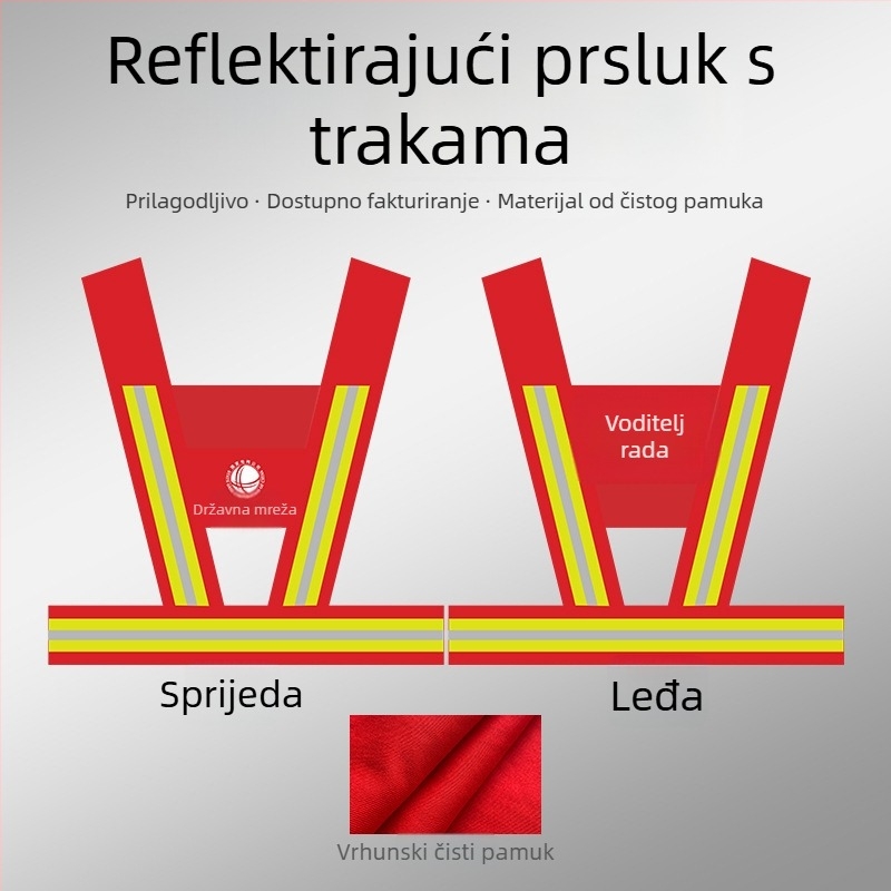 Reflektirajući sigurnosni prsluk za operativno osoblje i nadzornike elektroenergetske mreže