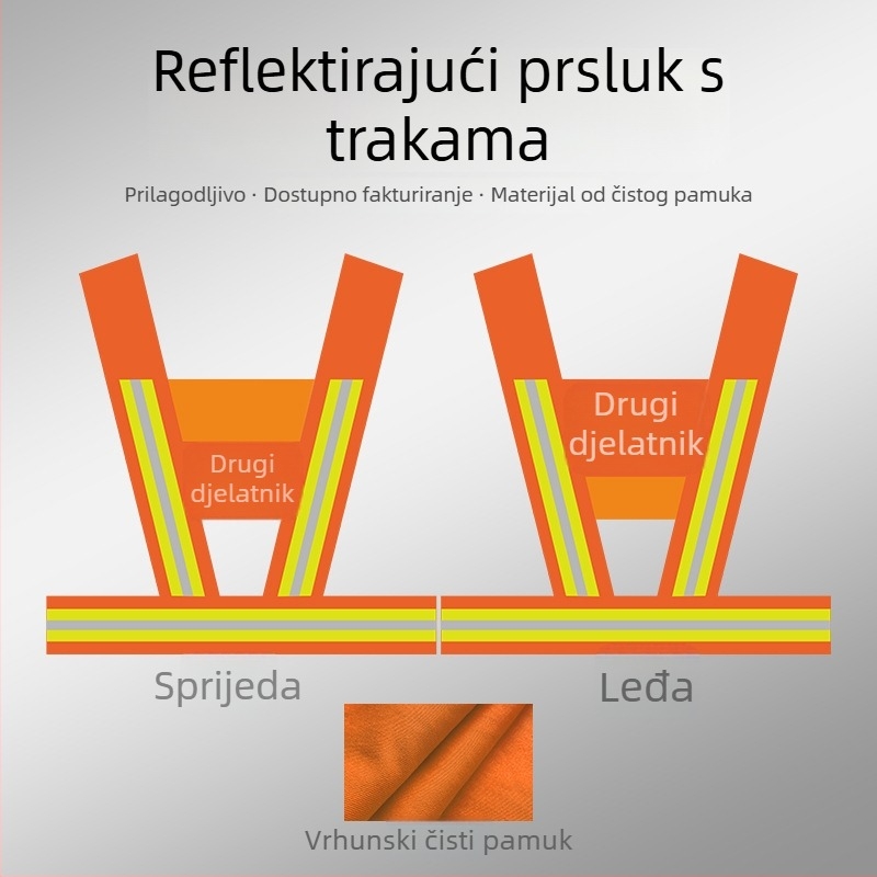 Reflektirajući sigurnosni prsluk za operativno osoblje i nadzornike elektroenergetske mreže
