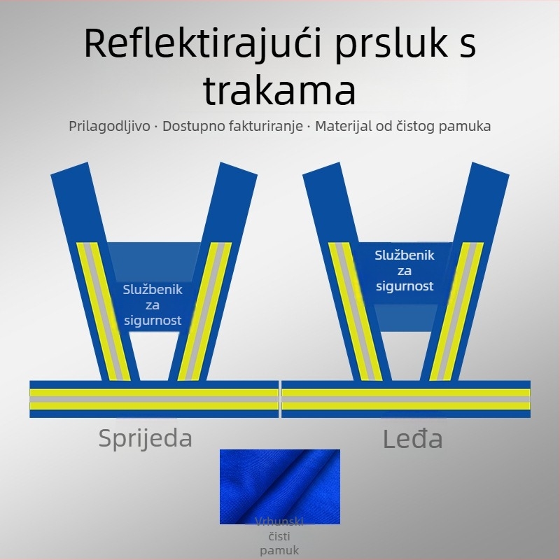 Reflektirajući sigurnosni prsluk za operativno osoblje i nadzornike elektroenergetske mreže