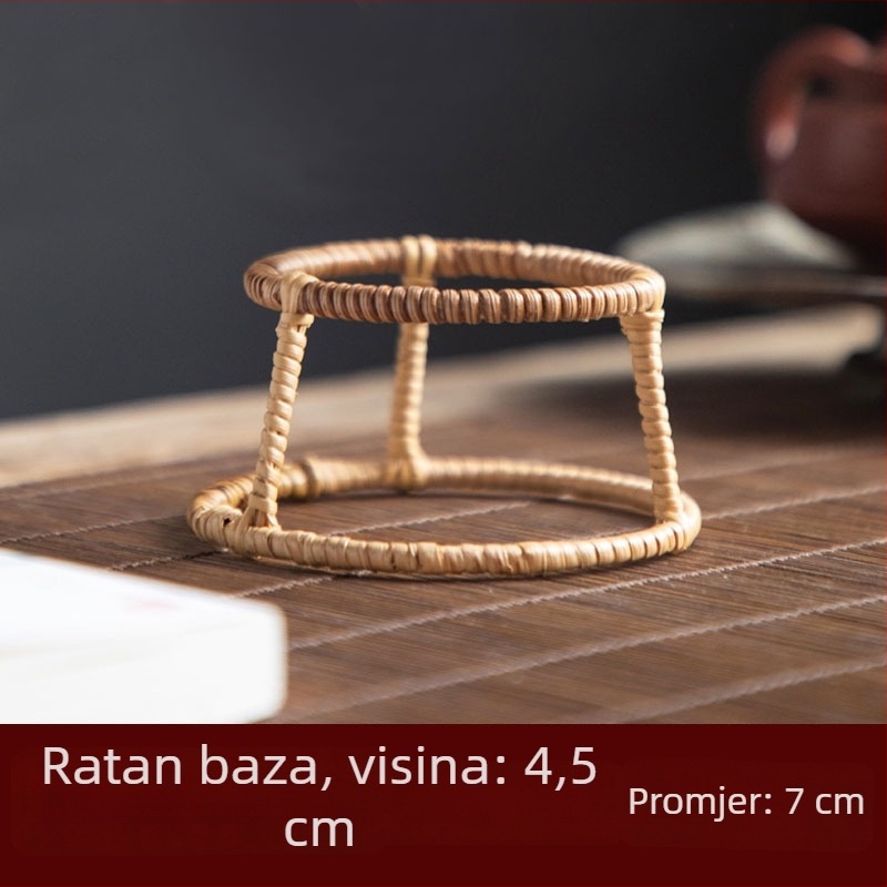Sito za čaj od ratana, pleteno, s filtrom od gaze za Kung Fu čajni set