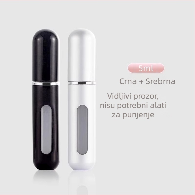 Parfemska bočica s donjim punjenjem, prenosni sprej 5 ml