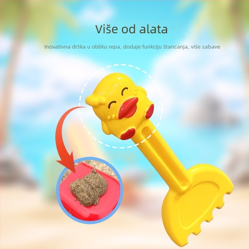 Set za plažu za djecu: lopatice za pijesak, kolica s pijeskom i ljetni alati za pijesak