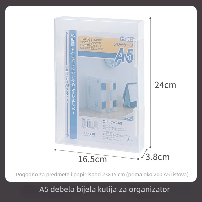 A4 kutija za datoteke, stolni uredski organizator za račune, A5 mappa za dokumente i certifikate, kutija za pohranu
