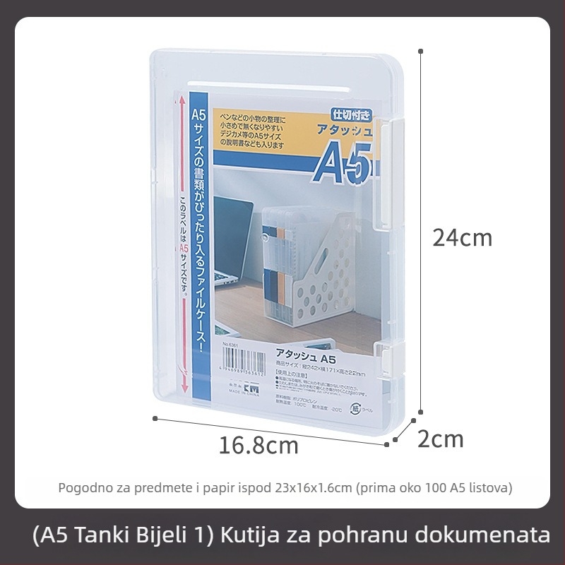 A4 kutija za datoteke, stolni uredski organizator za račune, A5 mappa za dokumente i certifikate, kutija za pohranu