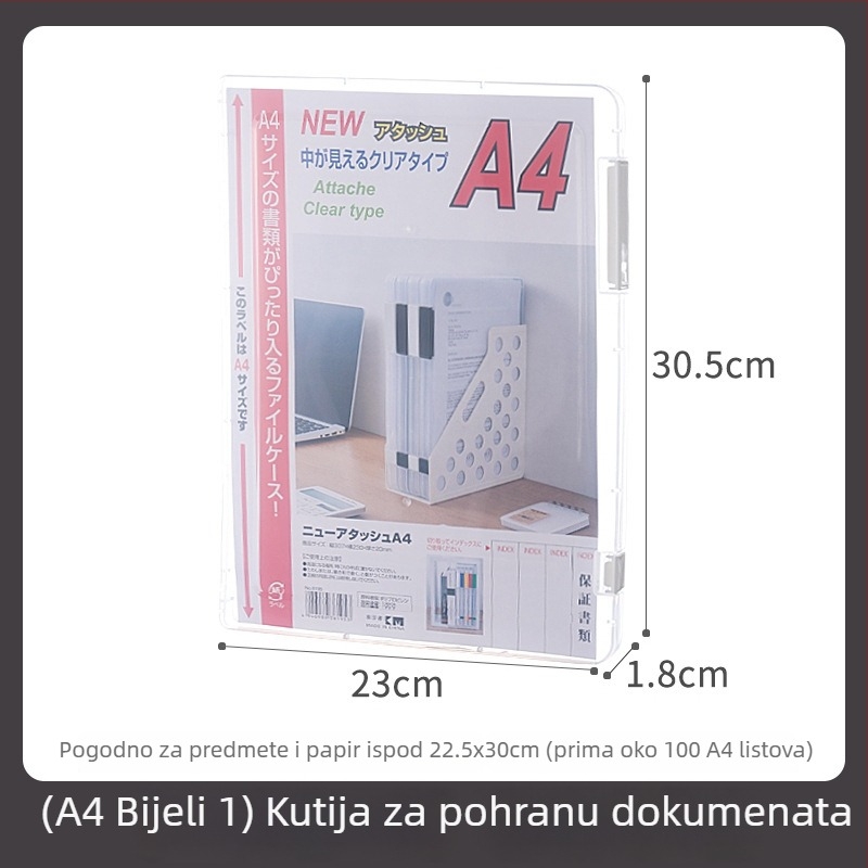 A4 kutija za datoteke, stolni uredski organizator za račune, A5 mappa za dokumente i certifikate, kutija za pohranu