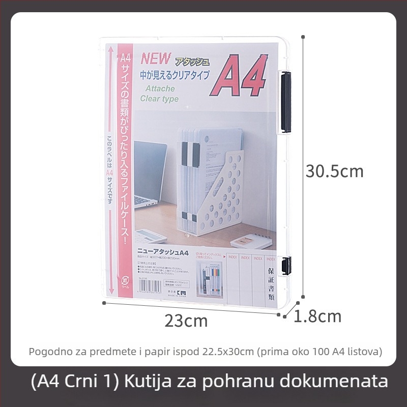 A4 kutija za datoteke, stolni uredski organizator za račune, A5 mappa za dokumente i certifikate, kutija za pohranu