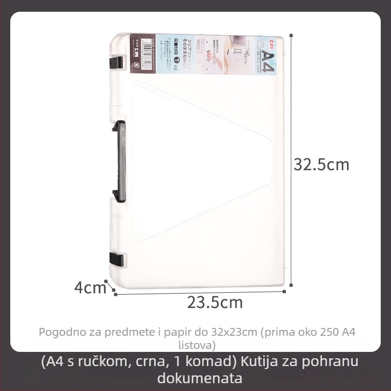 A4 kutija za datoteke, stolni uredski organizator za račune, A5 mappa za dokumente i certifikate, kutija za pohranu