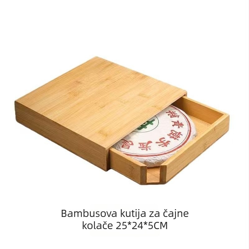 Set od bambusovih kutija za čaj i podmetača, Pu'er čaj, kutije za kušanje, tanjuri za čaj, otvarači i noževi za čaj